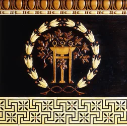 A highly important pianoforte designed by Sir Lawrence Alma-Tadema, action by Steinway New York. Built in 1887