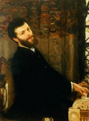 Portrait of the Singer George Henschel Playing Alma-Tadema