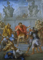 Emperor Claudius preventing the killing of his attackers