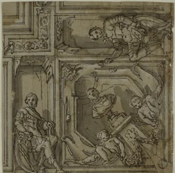 Design for Corner of a Ceiling Decoration