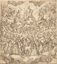 The Blessed in Paradise with the Virgin and St. John the Baptist before God