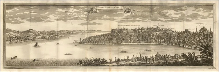 1711 Illustration - View of the Grand Seraglio of Constantinople