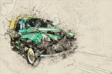 Green Old Car
