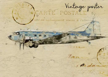 Vintage Airplane Postcard