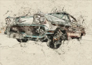 Vintage Car Sketch