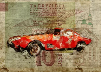 Vintage Red Sports Car