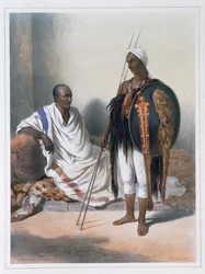 Abyssinian Priest and Warrior, 1848