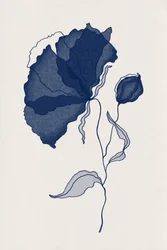 Abstract Indigo Bloom