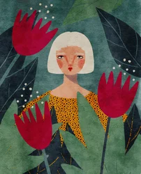 Whimsical Jungle Woman