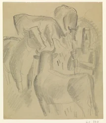 Farmer with Four Cows