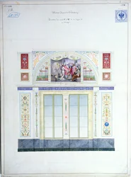 Mural design for the Hermitage, St. Petersburg