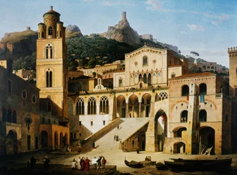 Square in front of Cathedral of Amalfi