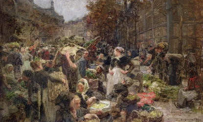 Les Halles, Study for a Painting for the Salon des Lettres at the Hotel de Ville, Paris, Commissioned in 1889