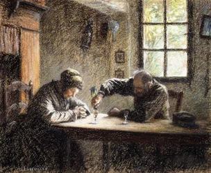 Man and Woman Drinking Eau de Vie