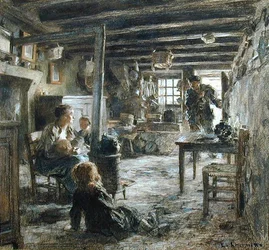 A Family, Interior Scene (Father