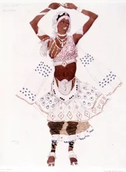 Bayadre costume created by Léon Bakst for “The Blue God” by Reynaldo Hahn (1875 - 1947)