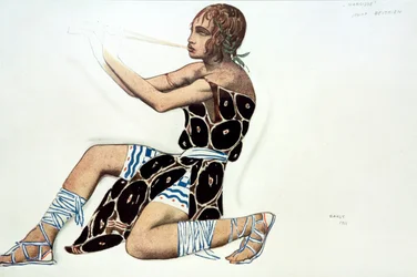 Beotien, Costume Design for a Ballets Russes Production of Narcisse, Music by Tcherepnin