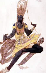 Costume by Vaslav Nijinsky created by Leo Bakst for “The Blue God” by Reynaldo Hahn (1875 - 1947)
