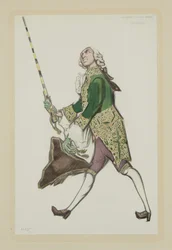 Costume Design for Rinaldo in the Ballet The Good-Humoured Ladies by Scarlatti