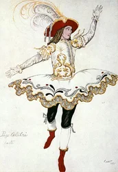 Costume design for The Pageboy of the Fairy Humming Bird, from Sleeping Beauty