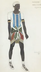 Costume Design for Vaslav Nijinsky in the Ballet Cleopatra by A. Arensky