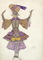 Costume design for the Ballet Blue God by R. Hahn