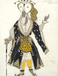 Costume design for the Ballet Blue God by R. Hahn, 1911