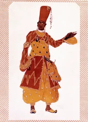 Costume of the great Eunuch for the ballet Sheherazade composed by Nikolai Rimsky-Korsakov