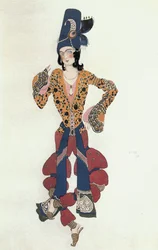 Costume Sketch for an Indian Youth for the Ballet 
