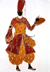 Eunuch costume design for the ballet Scheherazade, 1910