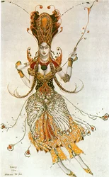Firebird, Costume Sketch for Igor Stravinski