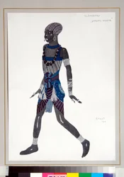 "Young Arab Boy" Costume Design by Leon Bakst for the Ballet "Cleopatra" by Ballets Russes