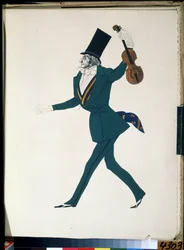 Niccolo Paganini, Costume Design for the Ballet The Magic Night by F. Chopin