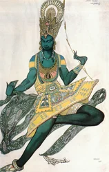 The Blue God, costume sketch for Reynaldo Hahn