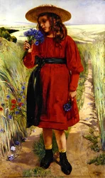 Spring or, Young Girl with Cornflowers