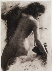 Sketch (female back) by Le Bègue in 