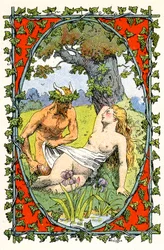A Faun Unveils the Naked Body of a Sleeping Nymph