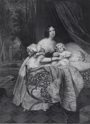 Portrait of Maria Irineevna Buteneva, née Chreptowicz with Daughter Maria
