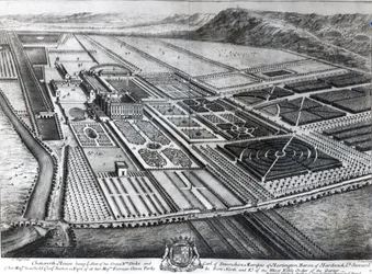Chatsworth House, Engraved by Johannes Kip