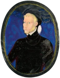 Portrait of a man, enamel, painted on copper