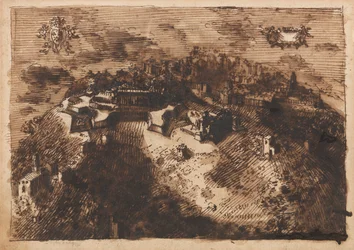 A Fortified Town (recto); A Geometric Design (verso)