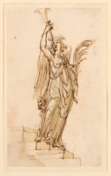 Design for Sculpture: Angel Blowing Trumpet