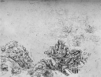 A Flood Breaking Into A Valley