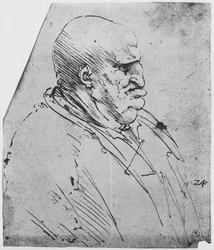 A Grotesque Profile of a Man to the Right
