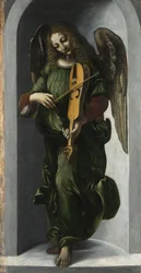 An Angel in Green with a Vielle