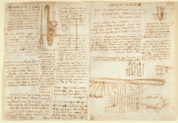 Notes and sketch on a hydraulic device, from 