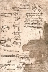 Drawing of Musical Instruments and Other Objects