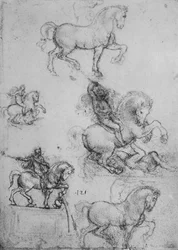 Five Studies of Horses and Riders