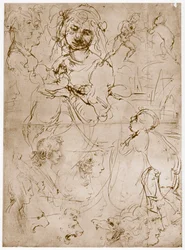 Kneeling Madonna with the Child and St. John