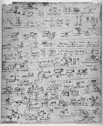 Sheet of Pictographs, c1480
